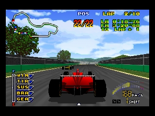 F1 Pole Position 64 (USA) (En,Fr,De) In game screenshot